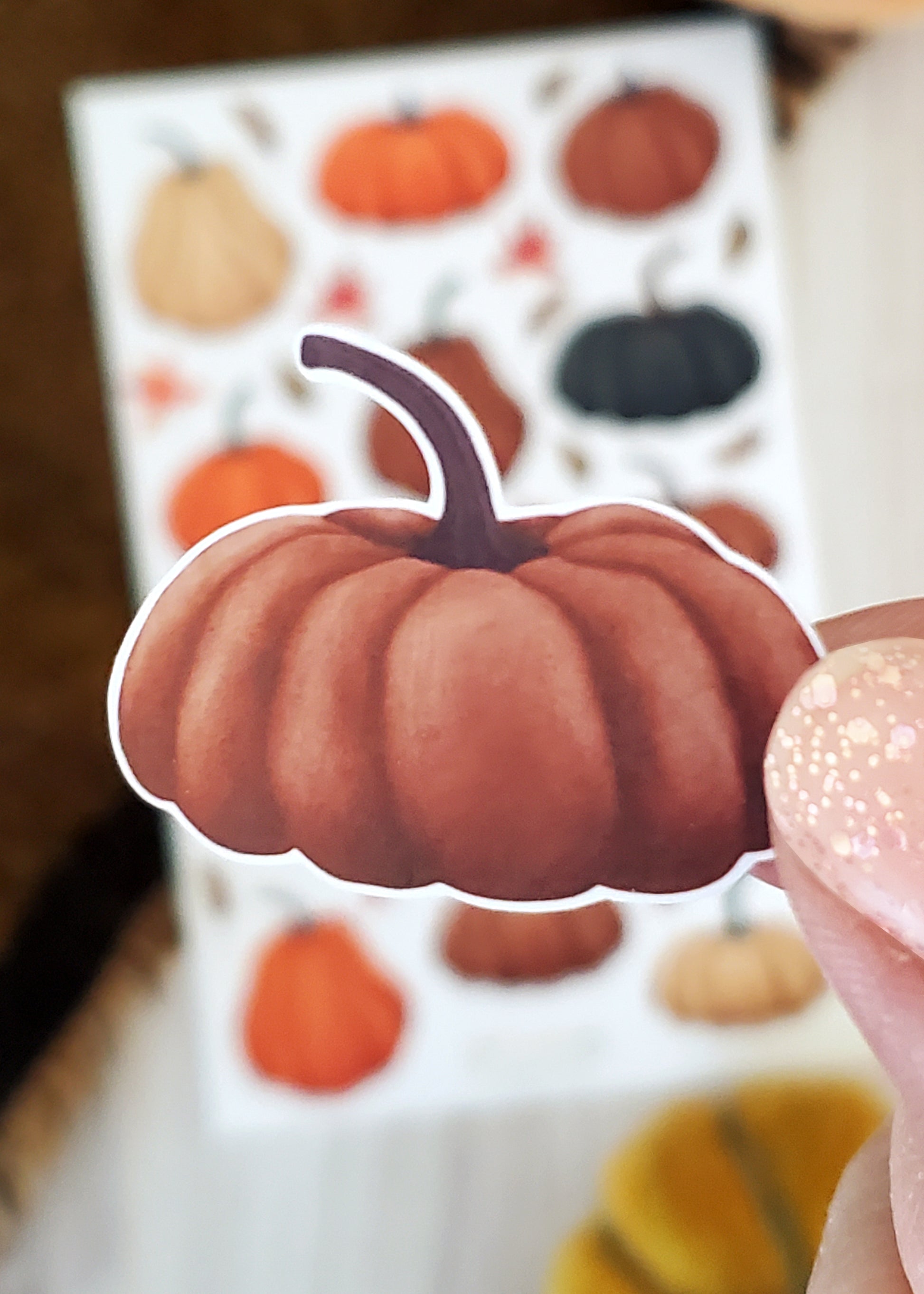 Close up of mauve pumpkin
