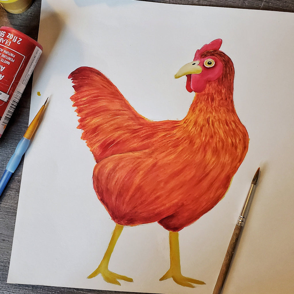Chicken Drawing Tutorial - How to draw Chicken step by step